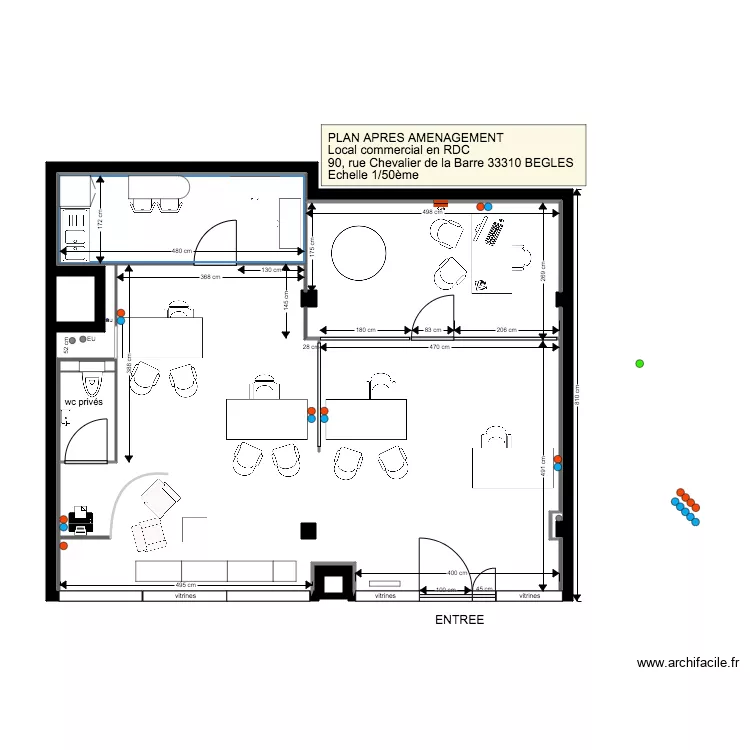 PLAN APRES AMENAGEMENTS SANS ERP. Plan de PLAN APRES AMENAGEMENTS SANS ERP. Plan de