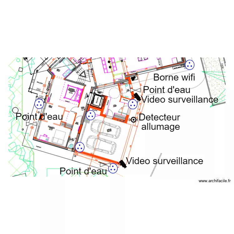 elec facade nord. Plan de 