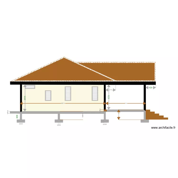 PC Facade Gauche. Plan de 