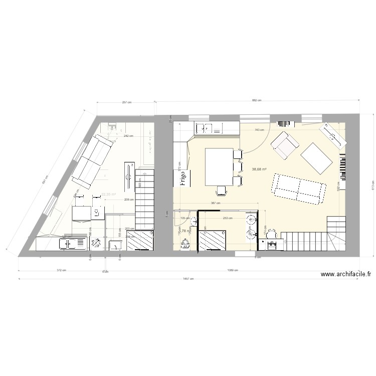 longere pat. Plan de 0 pièce et 0 m2