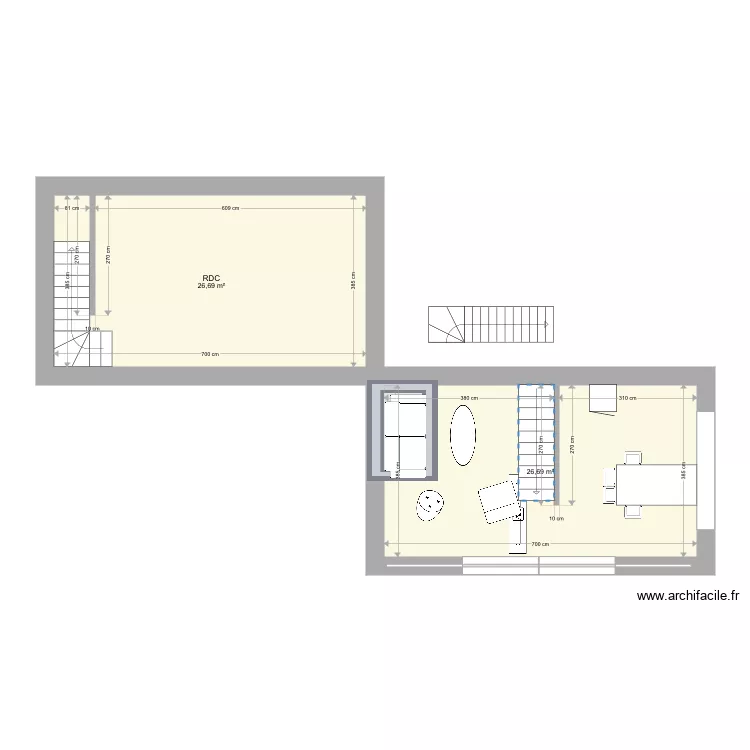 Studio 2. Plan de 