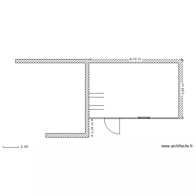 dependance existante. Plan de 