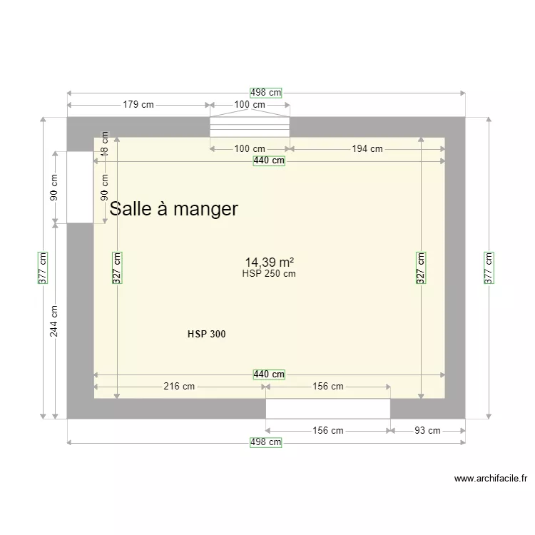 SALLE A MANGER RDC ORIGINAL. Plan de 
