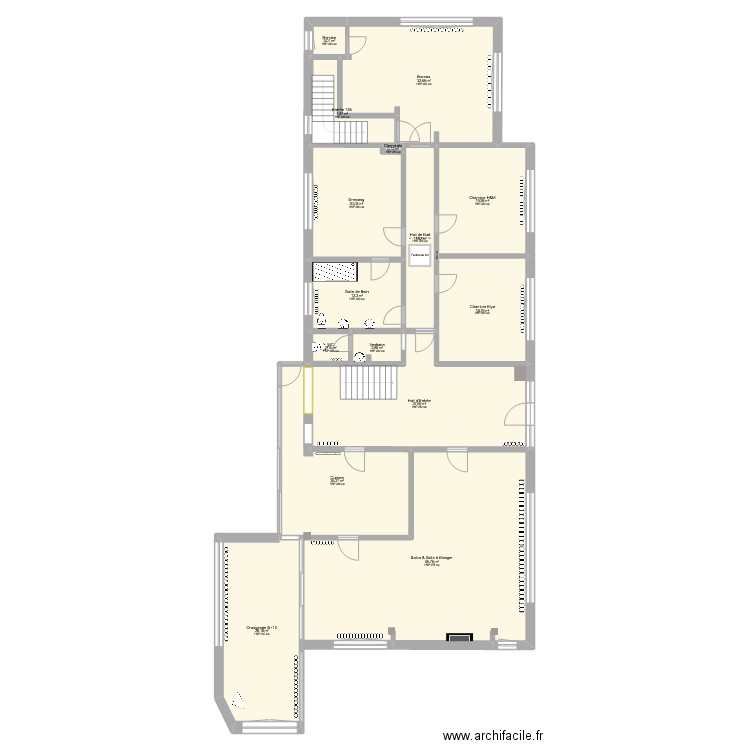 MicHan 0 copie publique. Plan de 15 pièces et 287 m2