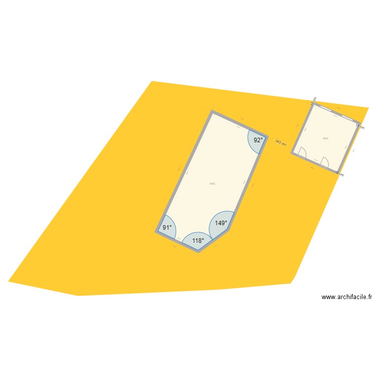 Plan cadastral. Plan de 2 pièces et 162 m2