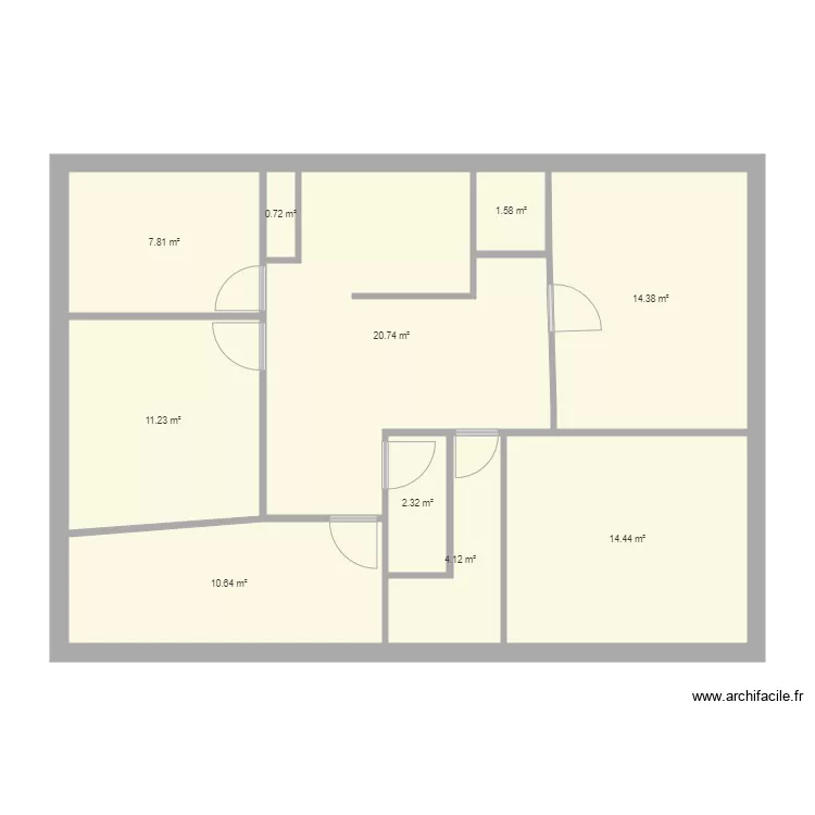carpentras &eacute;tage 2 initial. Plan de 