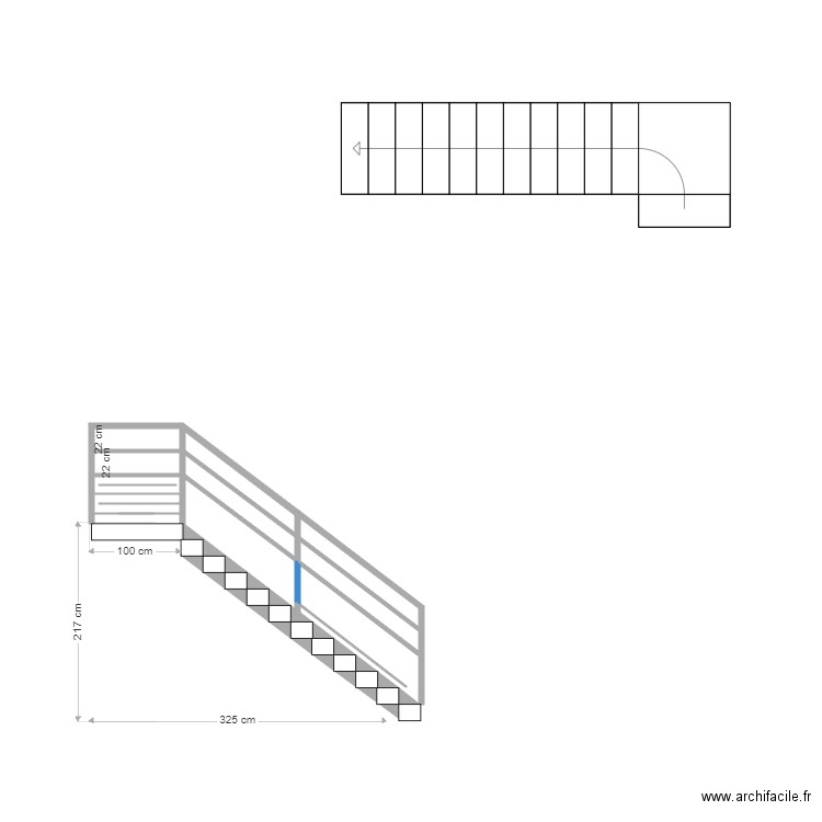 escalier. Plan de 0 pièce et 0 m2