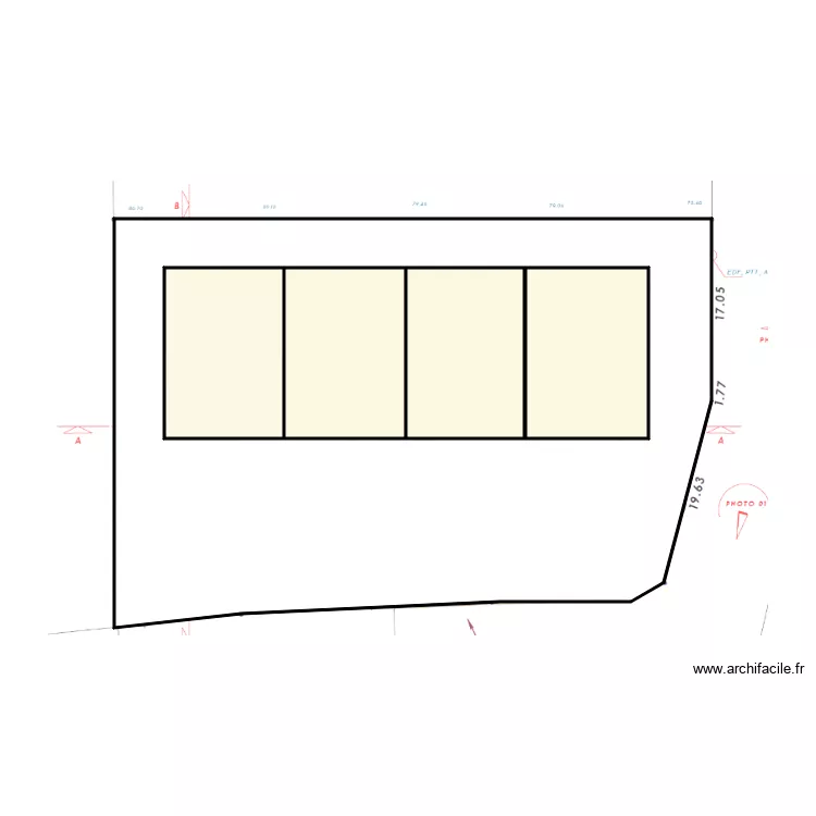 42297 croquis cellules 215 m2. Plan de 
