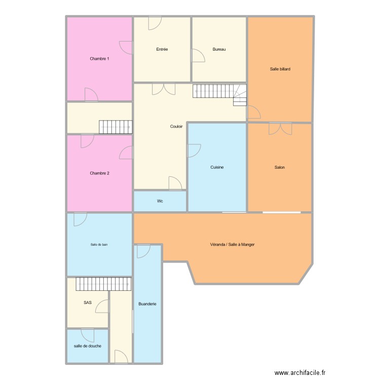 LEFOREST ESCACH. Plan de 28 pièces et 478 m2