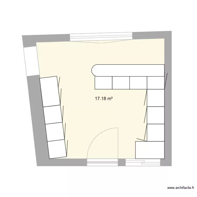 Villetrun Cuisine en L 2. Plan de 