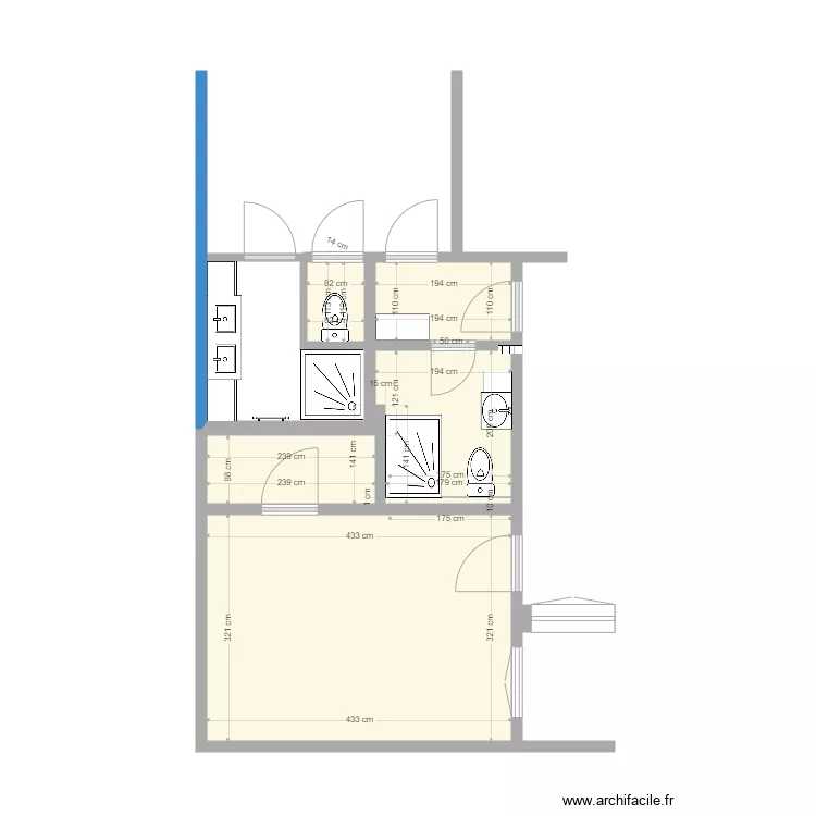 Salle de Bain Clermont Sol2. Plan de 