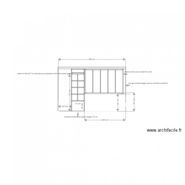 cloison cuisine salle à manger broncard. Plan de 0 pièce et 0 m2