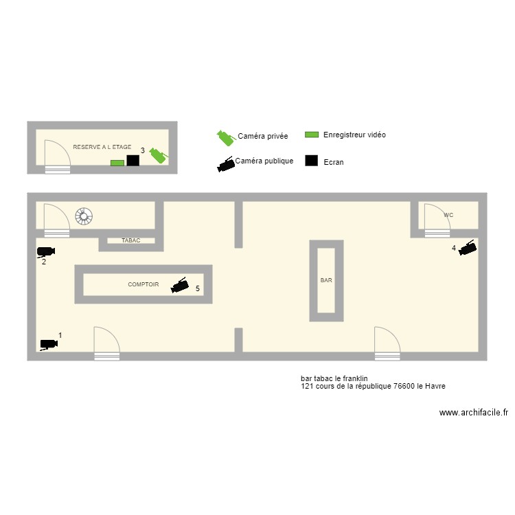 BAR TABAC LE FRANKLIN. Plan de 0 pièce et 0 m2