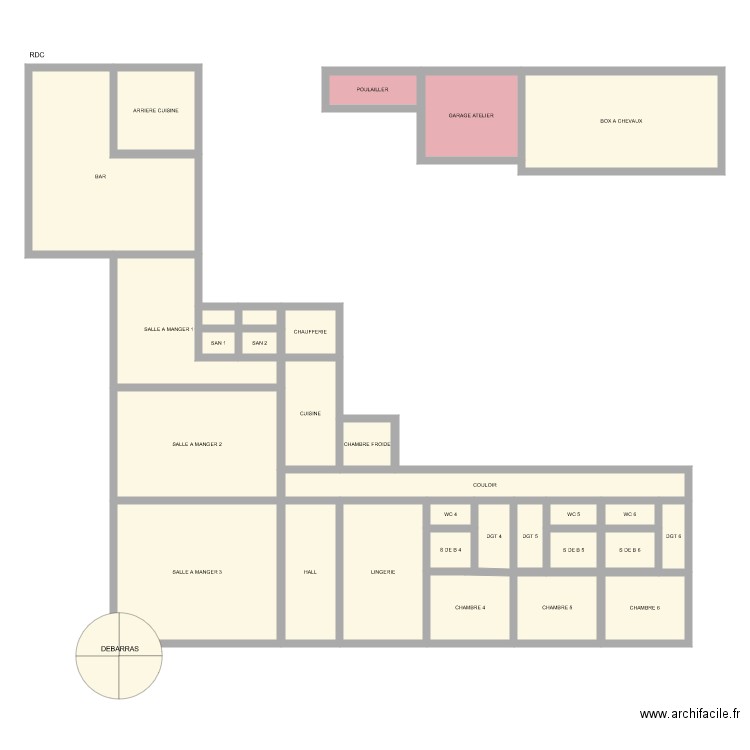 BROUSSAC RDC. Plan de 0 pièce et 0 m2