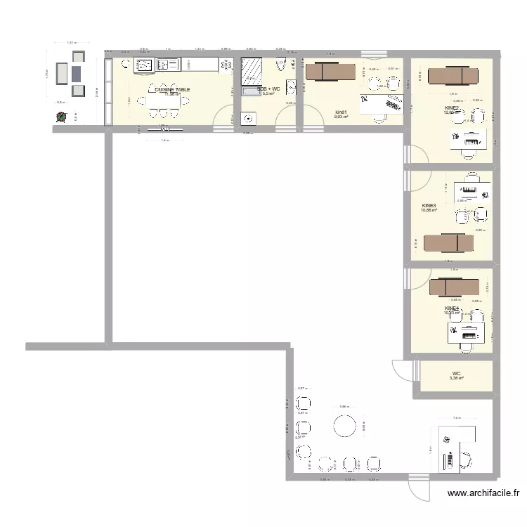 plan cabinet kin&eacute;. Plan de 