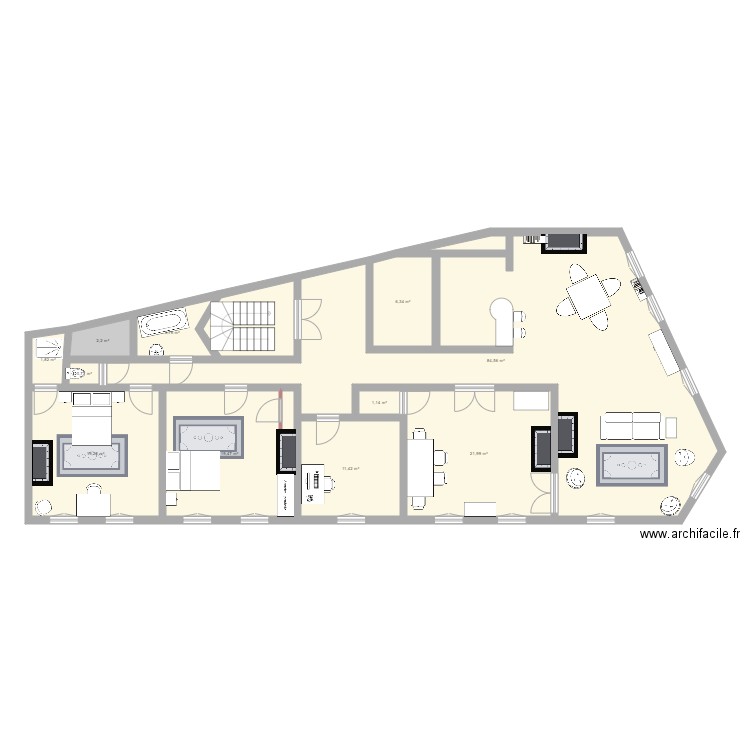 AppartementRemusat. Plan de 0 pièce et 0 m2