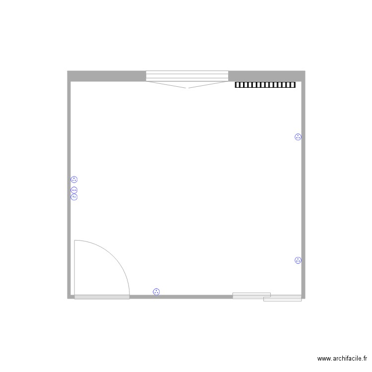 Chambre. Plan de 1 pièce et 10 m2