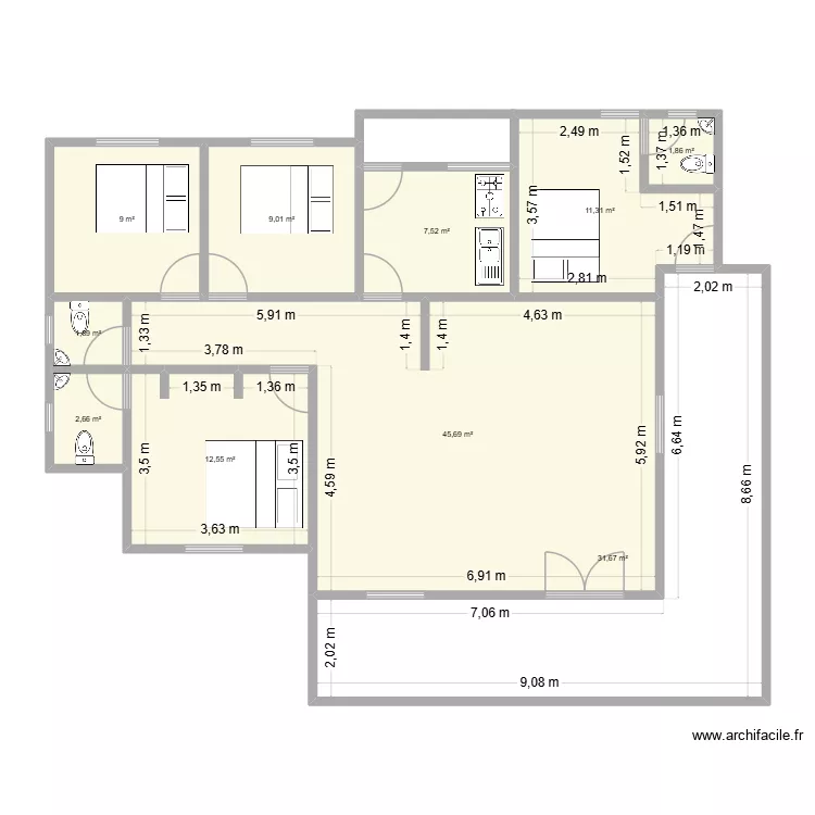 maison village. Plan de 10 et 133 m² maison village. Plan de 10 et 133 m²