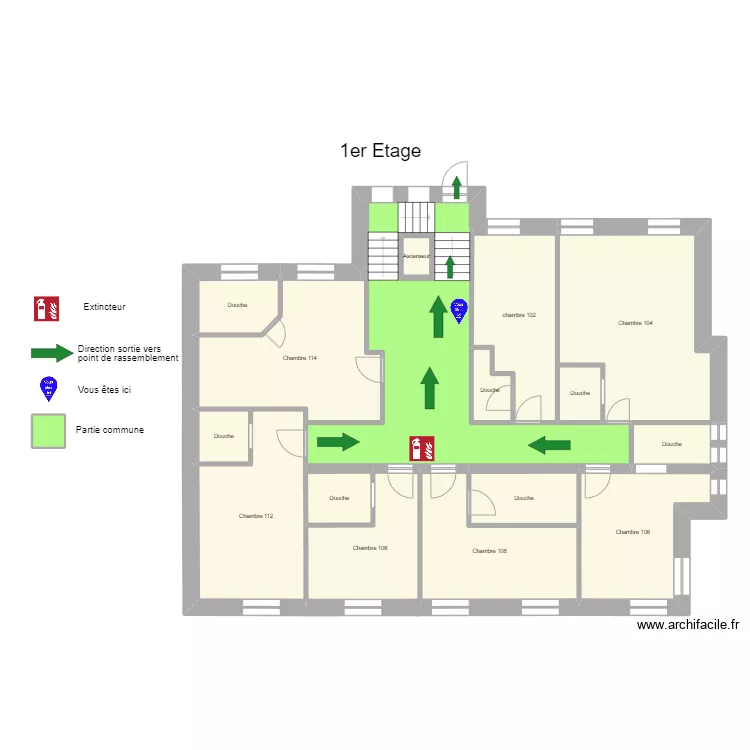 lux 1 etage. Plan de 