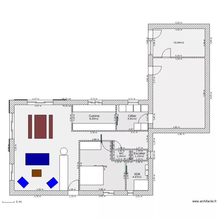 maison RDC. Plan de maison RDC. Plan de
