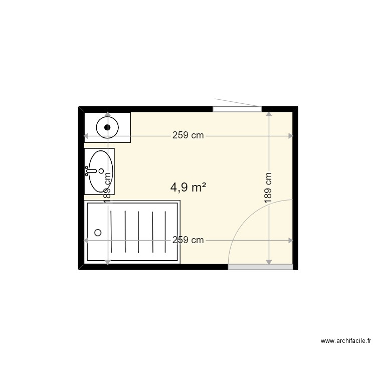 BOEL MICHEL . Plan de 1 pièce et 5 m2