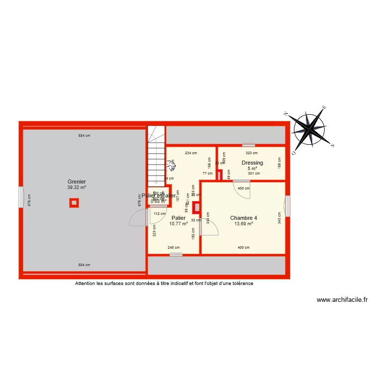 BI 4541 &eacute;tage c&ocirc;t&eacute;. Plan de 