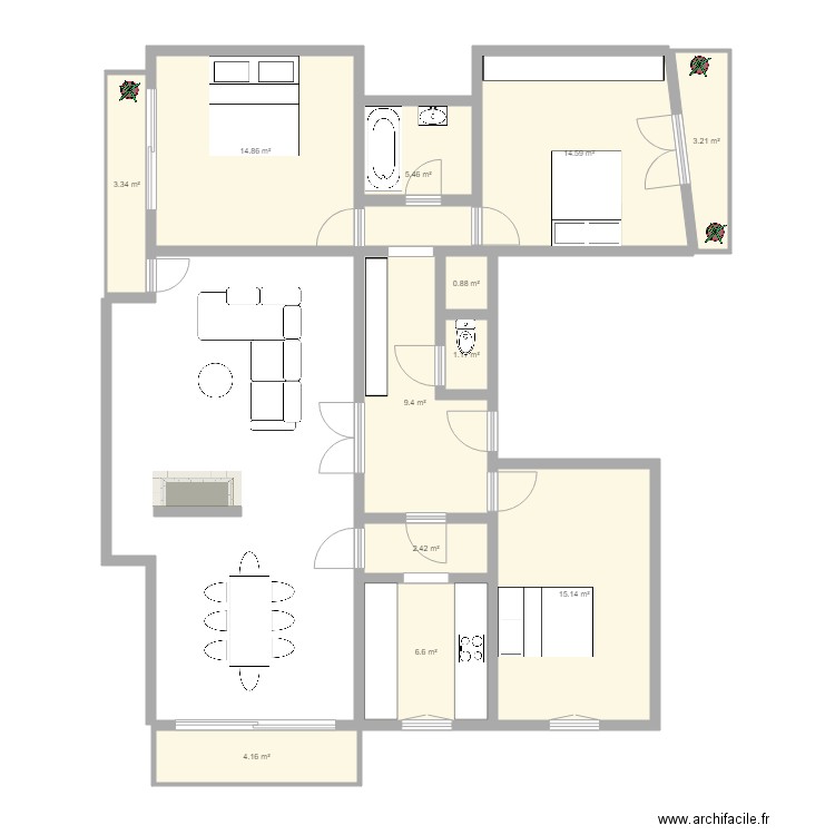 Parc la louvière. Plan de 0 pièce et 0 m2