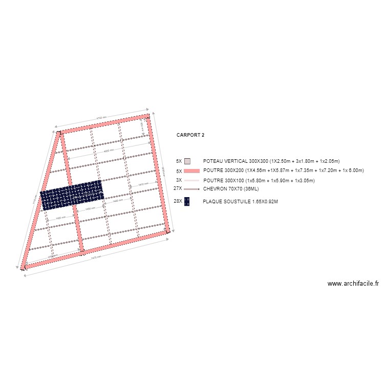 CARPORT 2. Plan de 0 pièce et 0 m2