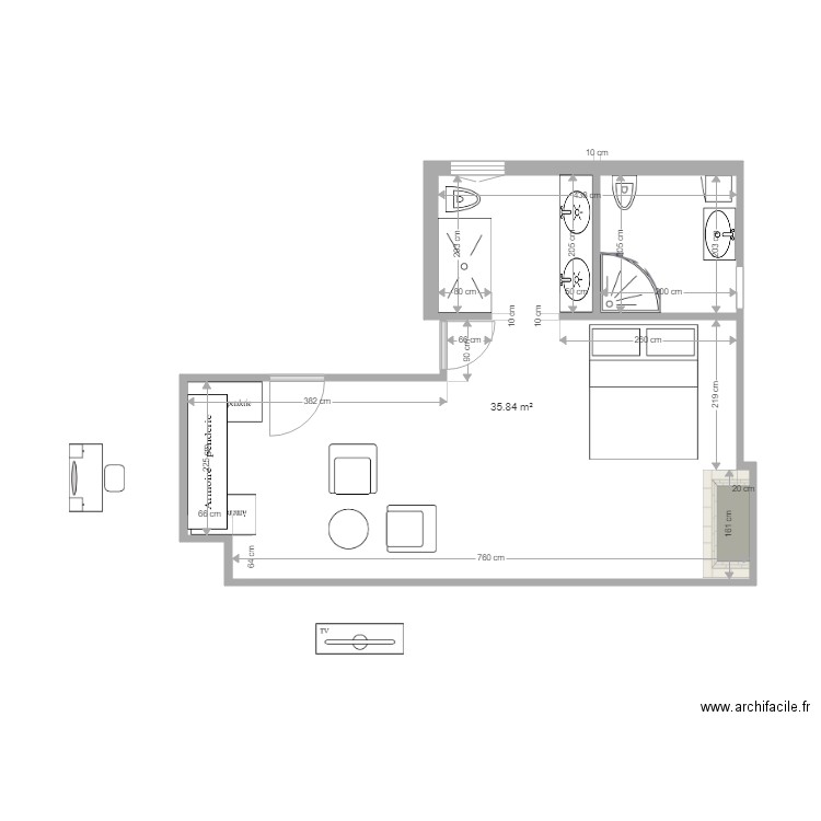 1er SB A CREER ET CHBRE PARENT VERSION AUTRE. Plan de 0 pièce et 0 m2
