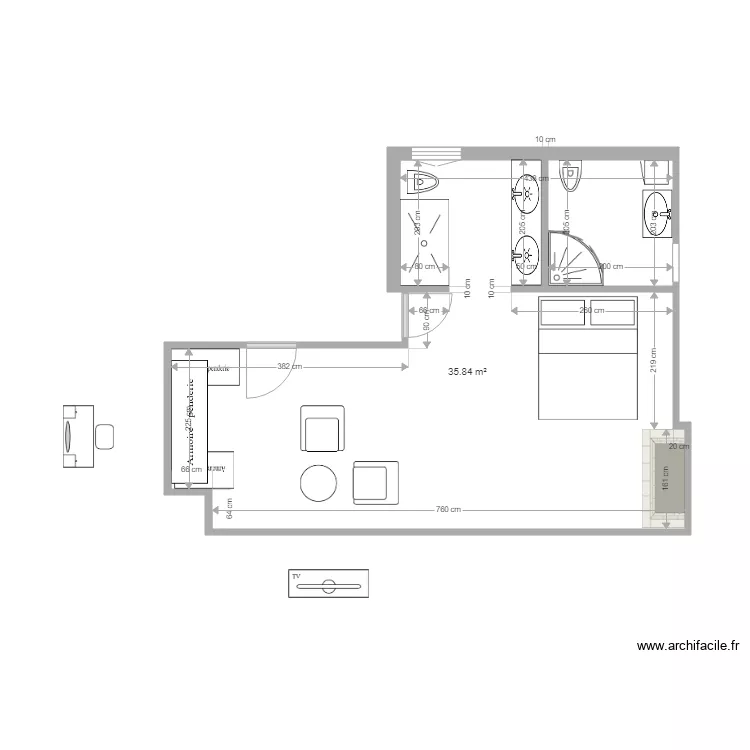 1er SB A CREER ET CHBRE PARENT VERSION AUTRE. Plan de 