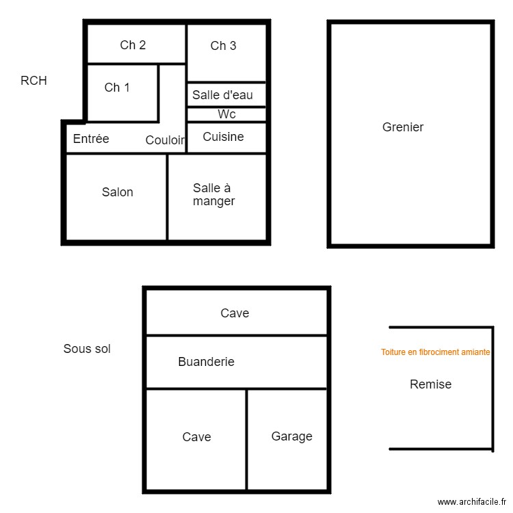 Croquis maison CREVIC. Plan de 0 pièce et 0 m2