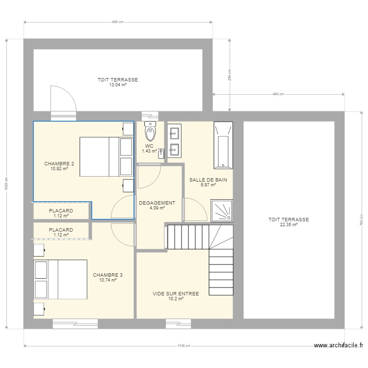 ETAGE AVEC MEUBLES. Plan de 0 pièce et 0 m2