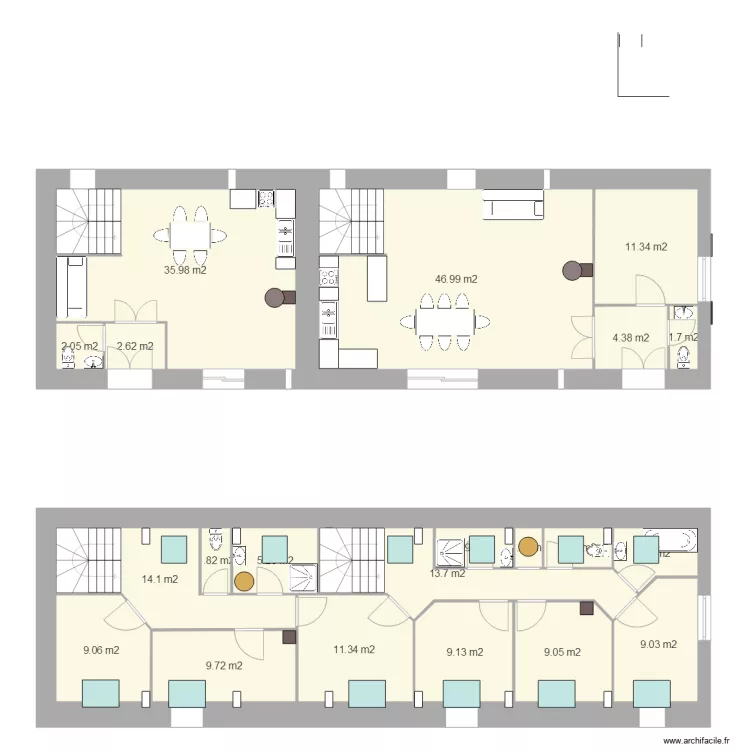 Laugny 2015 03 15 avec correction sous pente et velux. Plan de Laugny 2015 03 15 avec correction sous pente et velux. Plan de