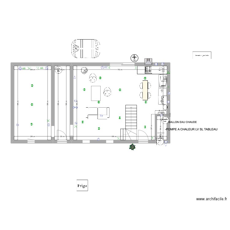 Nathalie électrique. Plan de 3 pièces et 70 m2