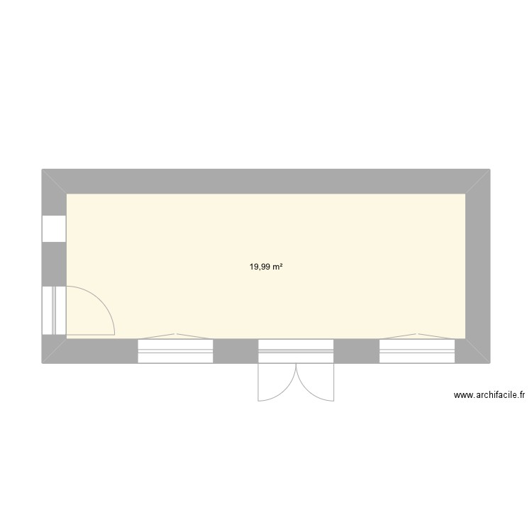 Chalet maman 2. Plan de 1 pièce et 20 m2