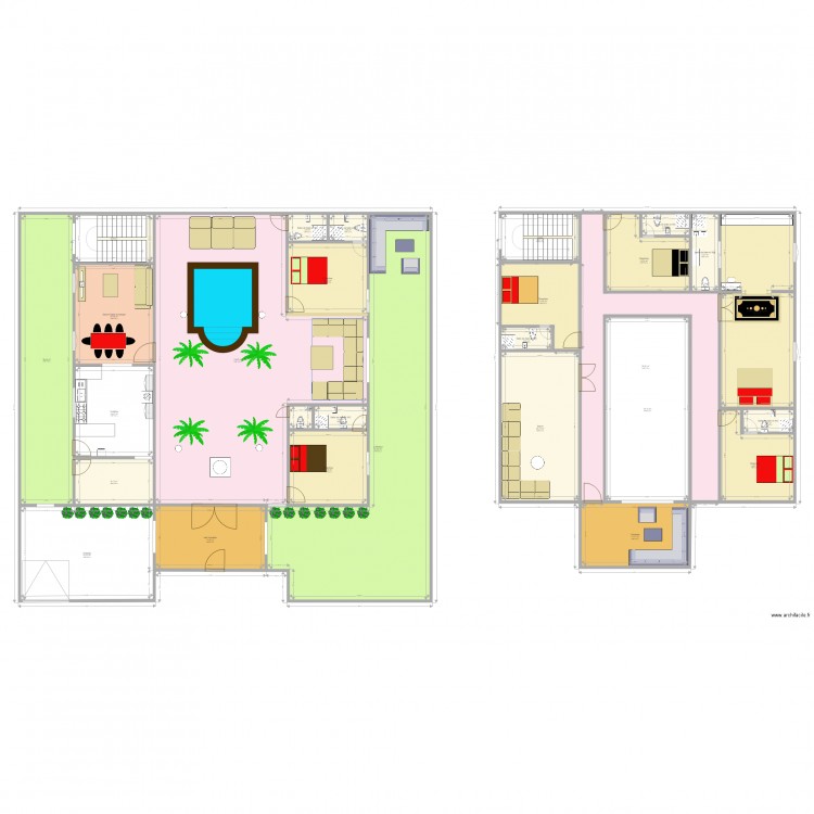 Riad. Plan de 0 pièce et 0 m2