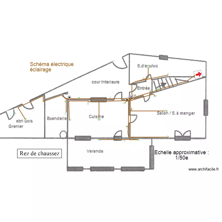 Aiguefonde 1 &eacute;lect. Plan de 