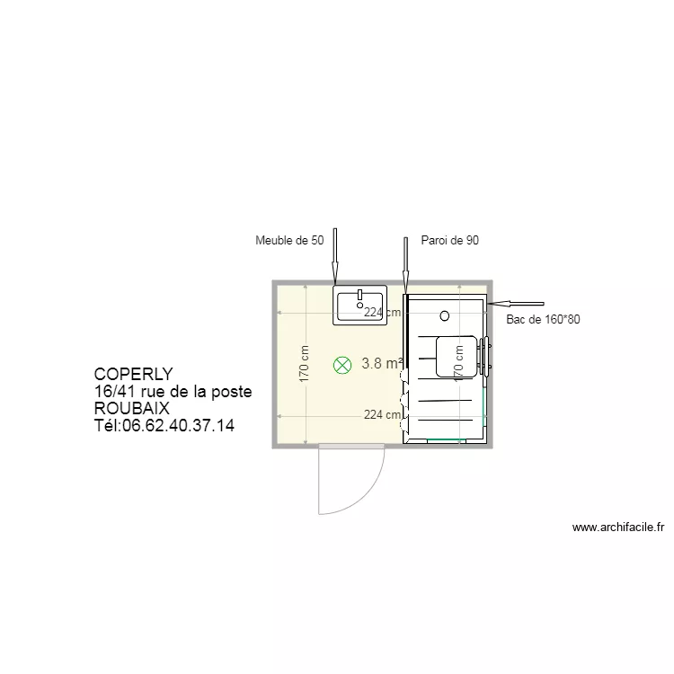 LMH Coperly Logt 41 ROUBAIX. Plan de LMH Coperly Logt 41 ROUBAIX. Plan de