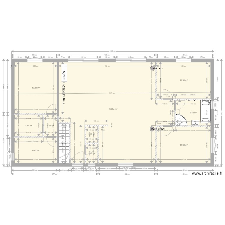 ossature bois rdc. Plan de 0 pièce et 0 m2