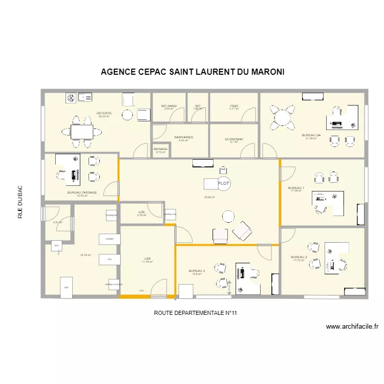 AGENCE SLDM. Plan de 