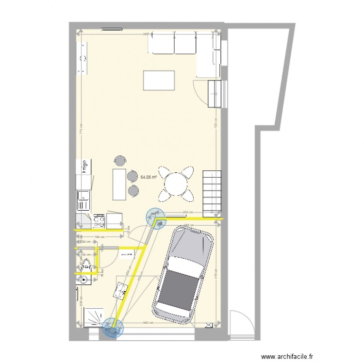 Studio. Plan de 0 pièce et 0 m2