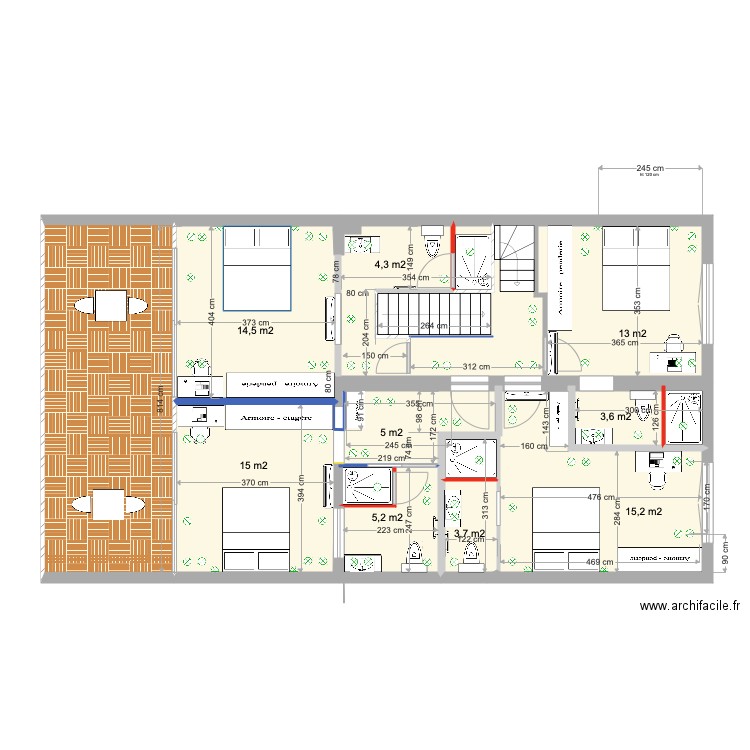 102  ETAGE 1. Plan de 0 pièce et 0 m2