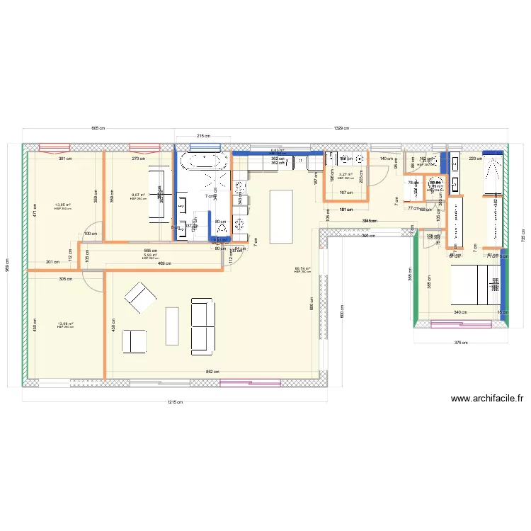 faisans int&eacute;rieur. Plan de 