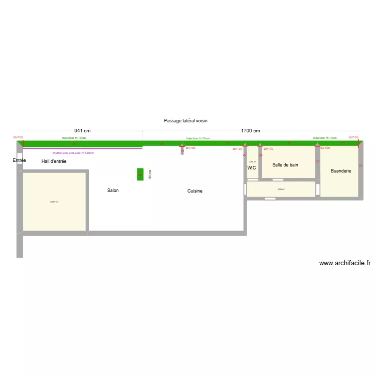 VALENTI HAININ. Plan de 5 et 56 m² VALENTI HAININ. Plan de 5 et 56 m²