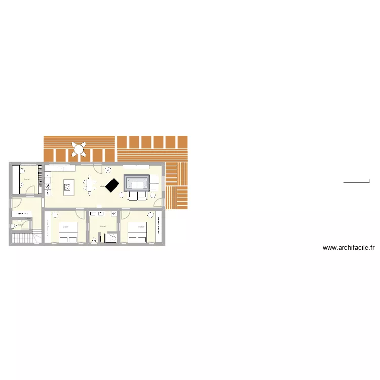Chalet EG. Plan de 