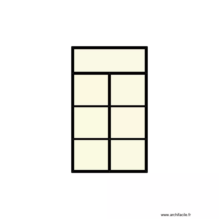 PORTES 3 CARREAUX. Plan de 
