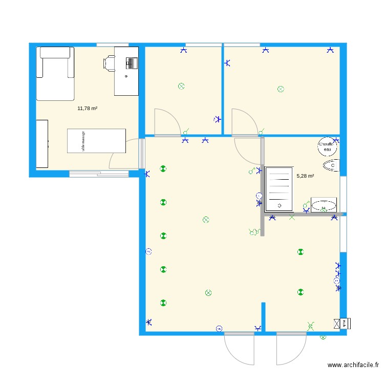 Schéma de position. Plan de 5 pièces et 62 m2