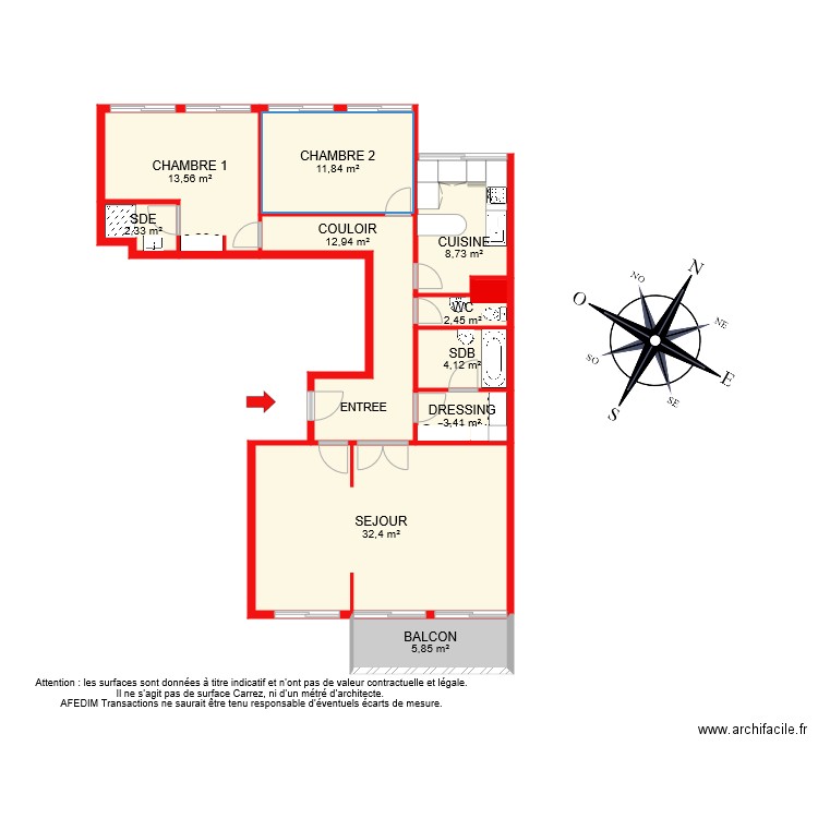 BI 9078. Plan de 10 pièces et 98 m2