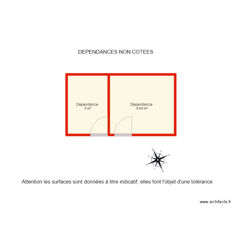 BI1731 DEPENDANCES NON COTEES. Plan de 0 pièce et 0 m2