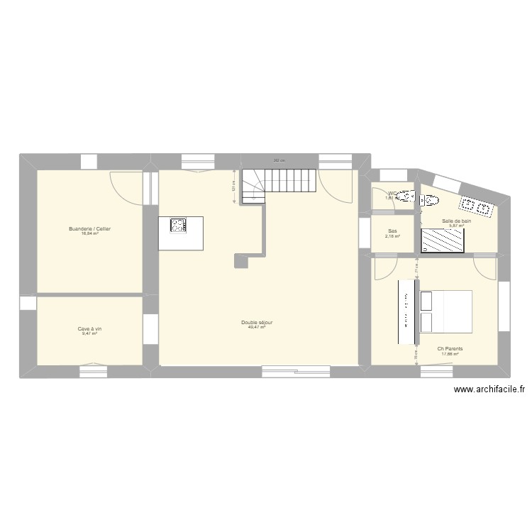 LACORTE ALBENS RDC. Plan de 16 pièces et 209 m2